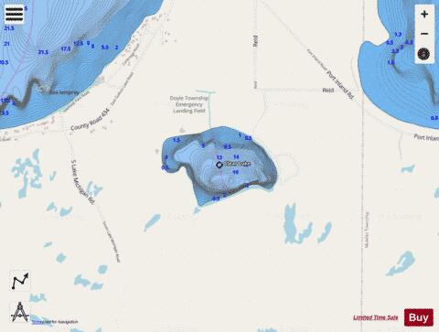 Clear Lake depth contour Map - i-Boating App - Streets