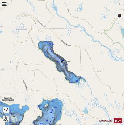 Herman Lake depth contour Map - i-Boating App - Streets