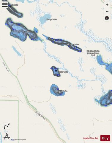 Center Lake depth contour Map - i-Boating App - Streets