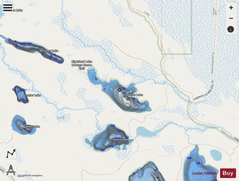Klondike Lake depth contour Map - i-Boating App - Streets