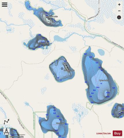 Twilight Lake depth contour Map - i-Boating App - Streets