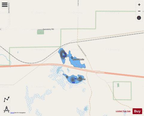 Michaud Lake depth contour Map - i-Boating App - Streets
