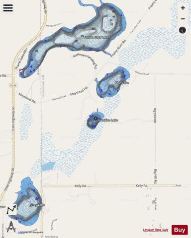 Hawkins Lake depth contour Map - i-Boating App - Streets
