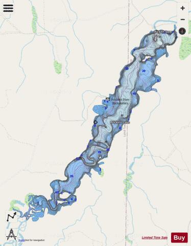 Prickett Lake depth contour Map - i-Boating App - Streets