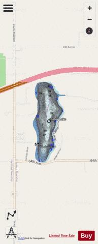Shafer Lake depth contour Map - i-Boating App - Streets