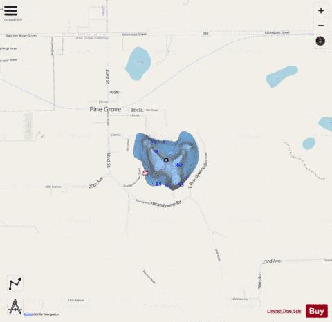 Brandywine Lake depth contour Map - i-Boating App - Streets