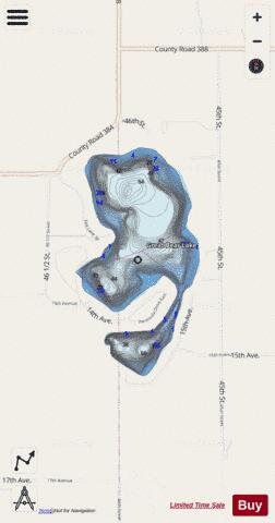 Great Bear Lake depth contour Map - i-Boating App - Streets