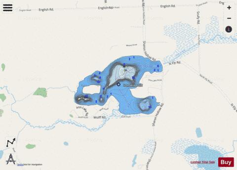 Iron Mill Pond depth contour Map - i-Boating App - Streets
