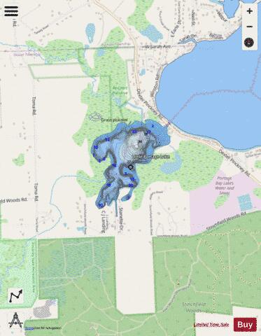 Little Portage Lake depth contour Map - i-Boating App - Streets