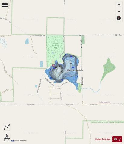 Meauwataka Lake depth contour Map - i-Boating App - Streets
