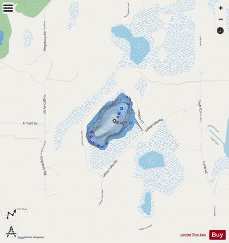 Gilkey Lake depth contour Map - i-Boating App - Streets