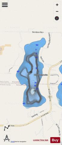 Little Long Lake depth contour Map - i-Boating App - Streets