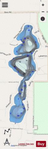 Barlow Lake depth contour Map - i-Boating App - Streets