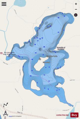 Elm Island depth contour Map - i-Boating App - Streets
