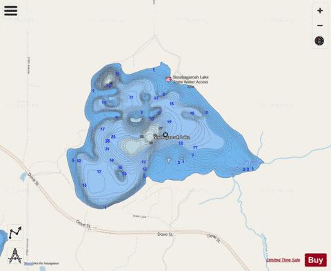 Sissabagamah depth contour Map - i-Boating App - Streets