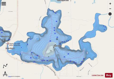 Ripple depth contour Map - i-Boating App - Streets