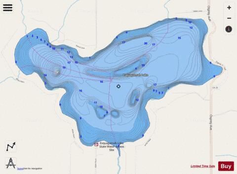 Esquagamah depth contour Map - i-Boating App - Streets