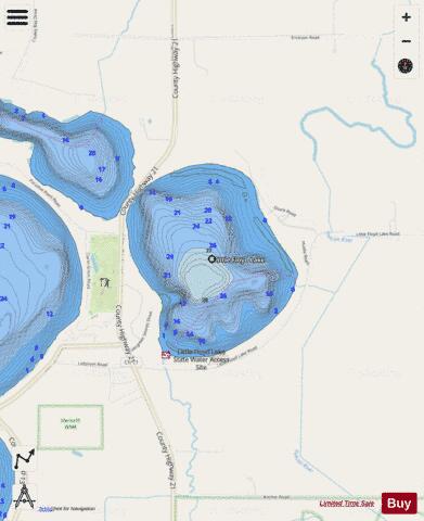 Little Floyd depth contour Map - i-Boating App - Streets
