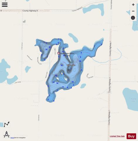 Bijou depth contour Map - i-Boating App - Streets