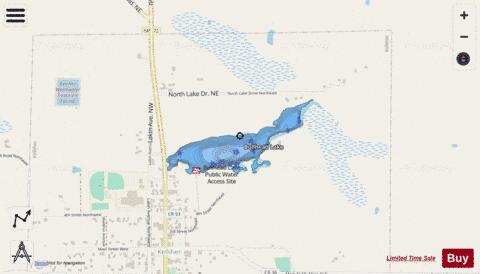 Bullhead depth contour Map - i-Boating App - Streets