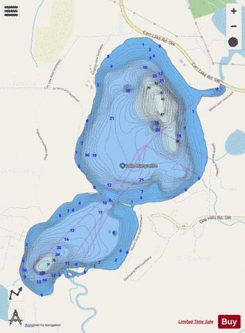 Marquette depth contour Map - i-Boating App - Streets
