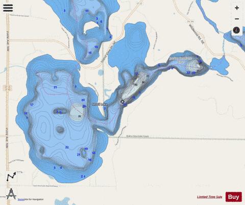 Movil depth contour Map - i-Boating App - Streets