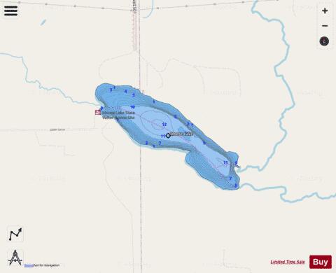 Moose depth contour Map - i-Boating App - Streets
