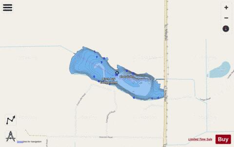 Cross depth contour Map - i-Boating App - Streets