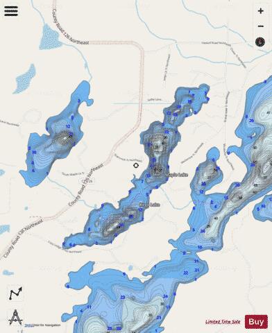 Kego depth contour Map - i-Boating App - Streets