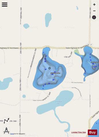 Sylvan depth contour Map - i-Boating App - Streets