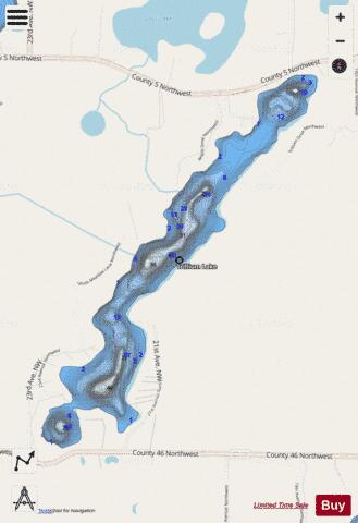 Trillium depth contour Map - i-Boating App - Streets
