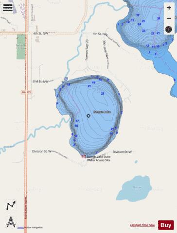 Bowen depth contour Map - i-Boating App - Streets