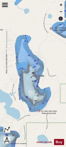 Ox Yoke depth contour Map - i-Boating App - Streets