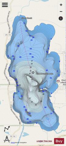 Pine Mountain depth contour Map - i-Boating App - Streets