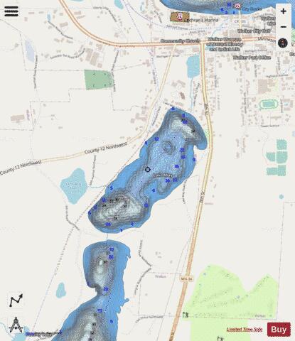 May depth contour Map - i-Boating App - Streets