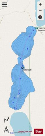 Twin depth contour Map - i-Boating App - Streets