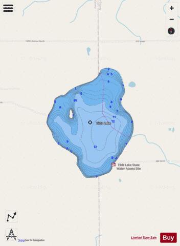 Tilde depth contour Map - i-Boating App - Streets