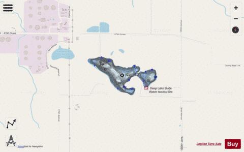 Deep depth contour Map - i-Boating App - Streets