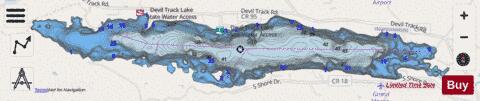 Devil Track depth contour Map - i-Boating App - Streets