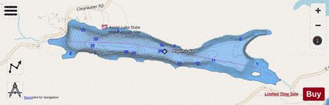 Aspen depth contour Map - i-Boating App - Streets