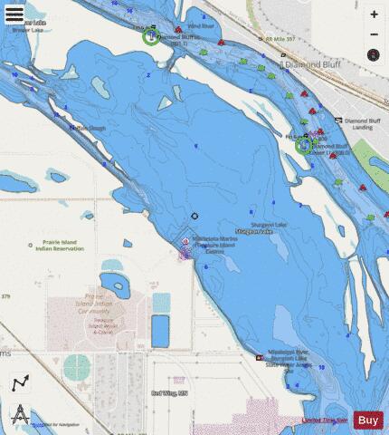 Sturgeon depth contour Map - i-Boating App - Streets