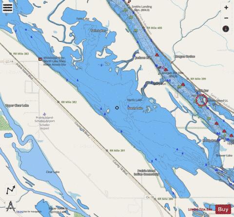 U.S. Lock & Dam #3 depth contour Map - i-Boating App - Streets