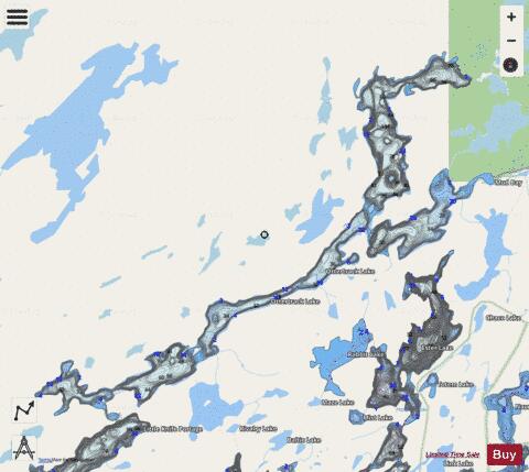 Ottertrack depth contour Map - i-Boating App - Streets