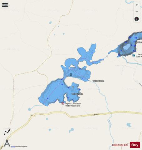 Gegoka depth contour Map - i-Boating App - Streets