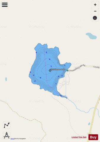 Christianson depth contour Map - i-Boating App - Streets