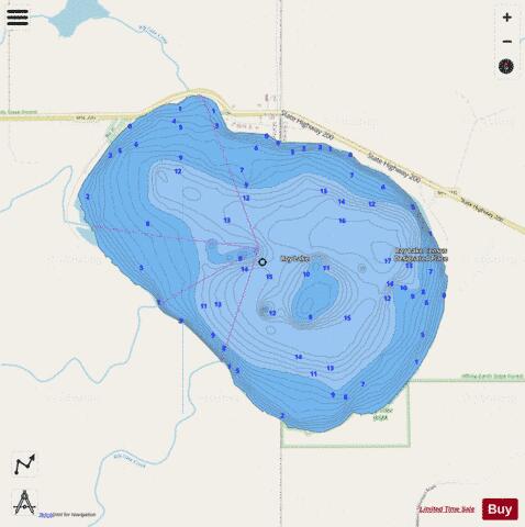 Roy depth contour Map - i-Boating App - Streets