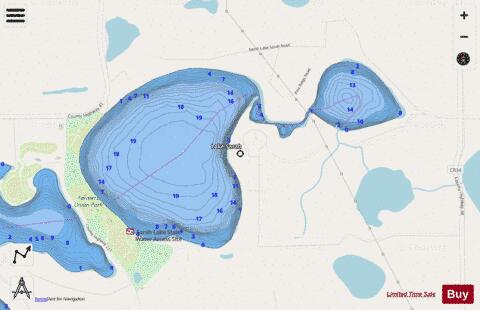 Sarah depth contour Map - i-Boating App - Streets