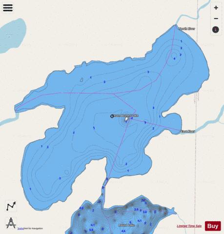 Seven Beaver depth contour Map - i-Boating App - Streets