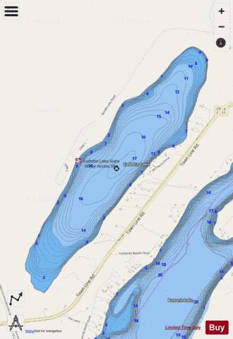 Cadotte depth contour Map - i-Boating App - Streets