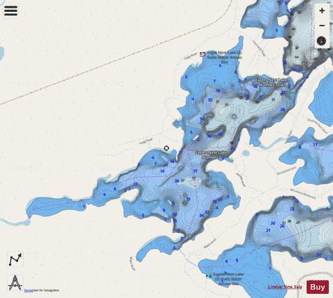 Eagles Nest #2 depth contour Map - i-Boating App - Streets
